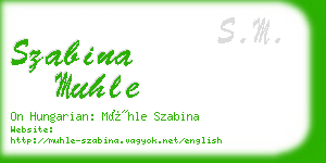 szabina muhle business card